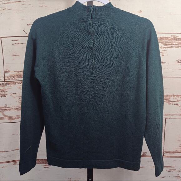 Vintage Pendleton 100% Wool Mockneck sweater green size 38 = Medium - Picture 2 of 5